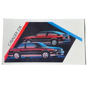 Vintage 1986 Chevy Cavalier Z24 Dealership Cardboard Display 32" X 18"